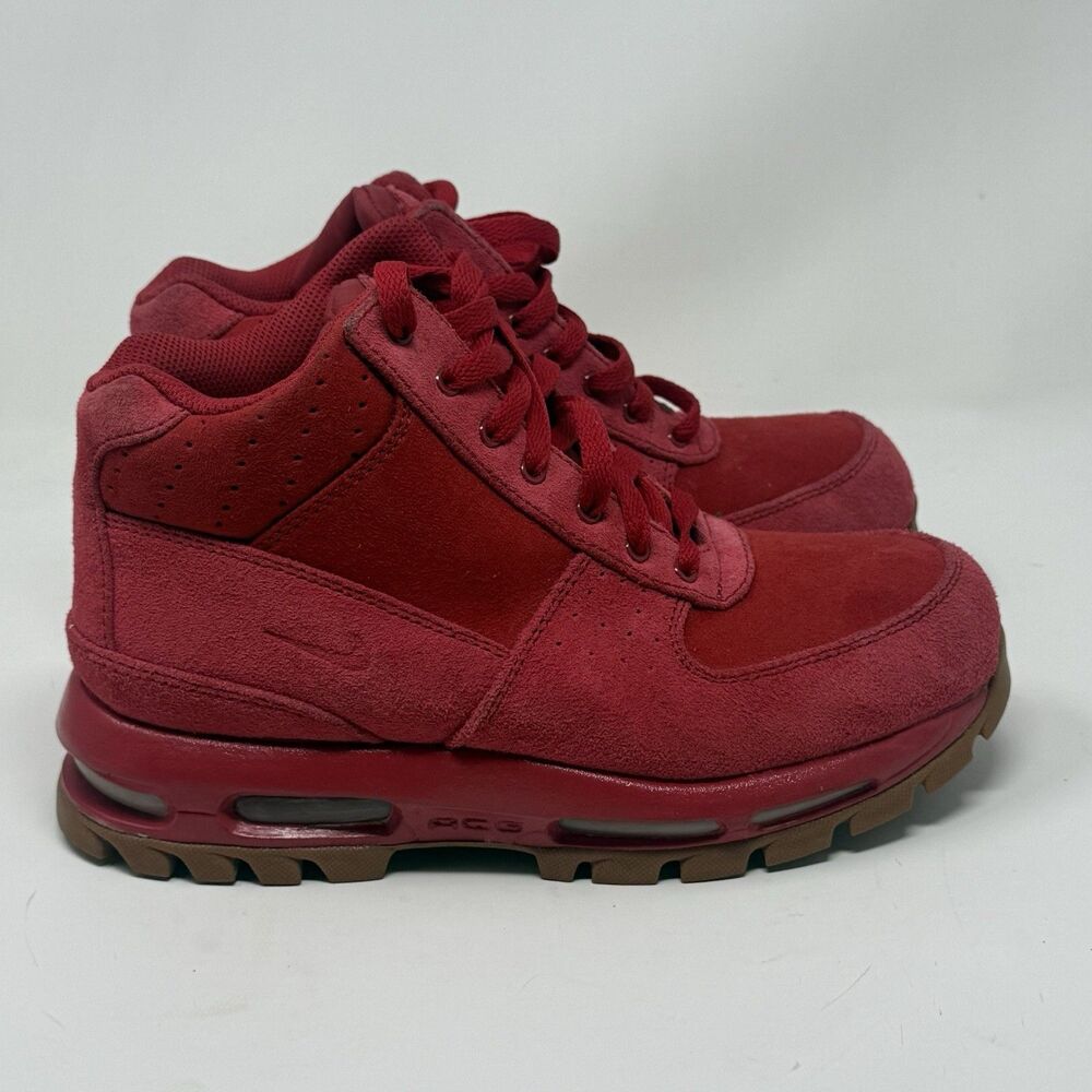 Nike Air Max Goadome ACG Boots Youth Boys Size 7 Red Suede 311567-602